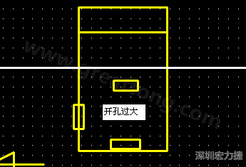 PCB设计时后焊元件焊盘开孔过大容易使焊锡流进插座造成短路。