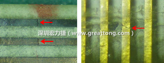 如果担心这个方法可能对弄断铜箔线路,也可以试着将铜箔线路旁没有铜箔的位置切开,然后试着撕开剥离外层护膜(cover film),达到相同的目的