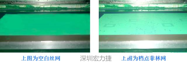热风整平后导通孔边缘起泡掉油,采用此工艺方法生产控制比较困难,须工艺工程人员采用特殊的流程及参数才能确保塞孔质量。