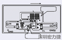图2：升压电路的PCB设计示例。