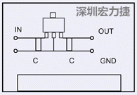 图3：降压电路的PCB设计示例。