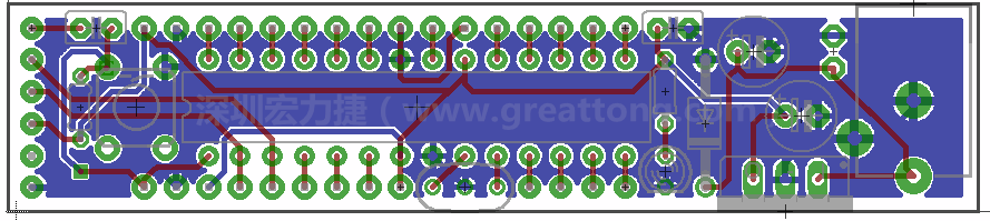 以上就是布线的所有步骤了。接下来就只剩下丝?。╯ilk-screen）、建立Gerber档跟drill档和送去印刷电路板厂制作的步骤。