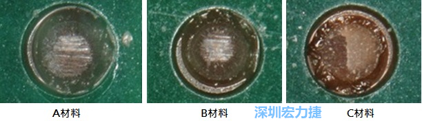 图14- 冷球拉力试验后，光学显微镜下的失效模式