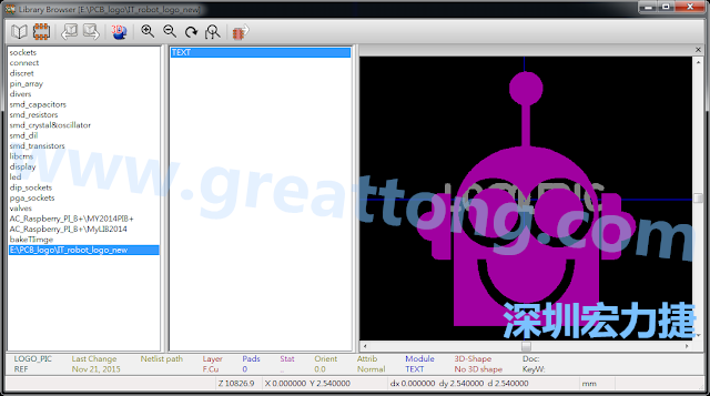目前这个Library IT_robot_logo_new.mod 只有一个footprint。如何增加更多footprint 到这个library 中呢?