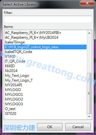 若要存到另外一个library 里， 要点选在File->Current library 重新再选择Active Library， 就可以点选 File->Save Module in Acitve library 