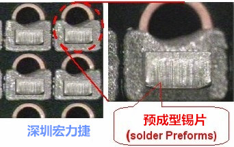增加焊锡量的另一选择-预成型锡片