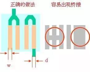 应注意需要连接相邻焊盘的??条件