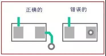 最好不要在焊盘上打通孔